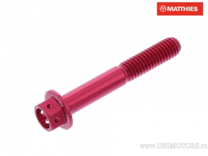 Καπάκι εξαγώνου Pro Bolt M6 x 1.00 x 40 mm αλουμινίου Racing κόκκινο - JM