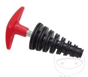 Καπάκι εξατμίσεως Dop 10/35mm JMP μαύρο με λαβή - Adiva Namura 50 / Adly/Herchee ATV 100 V / Aeon Min