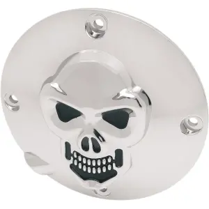 Καπάκι Derby 3D Κρανίο Χρωμιωμένο - Μαύρο, Χρώμιο - 11070034