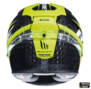 Κράνος μοτοσικλέτας MT Rapide Pro Carbon Kids C3 γυαλιστερό κίτρινο - 100% άνθρακας -