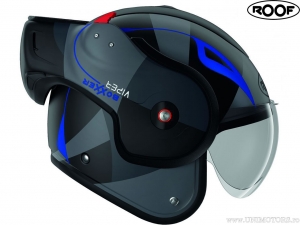 Κράνος μοτοσικλέτας Roof New Boxxer Viper Matt Black-Blue (μαύρο-μπλε ματ) - Roof