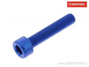 Κυκλικό βίδα Pro Bolt M5 x 0.80 x 25 mm αλουμινίου μπλε - JM