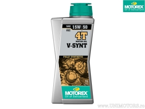 Λάδι Motorex V-SYNT - 100% συνθετικό 15W50 4T 1L - Motorex