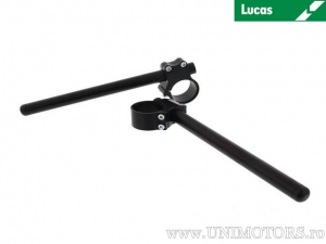 Μαύρο αλουμινένιο τιμόνι 22mm σετ HEAVY DUTY RACING D: 45mm - Honda CBR 1000 / Kawasaki ZX-6R 600 / KTM