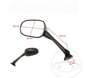 Μαύρο αριστερό καθρέπτη - Honda CBF 1000 ('06-'10) / CBF 1000 A ABS ('06-'12) / CBF 1000 F ('10-'14) - JM