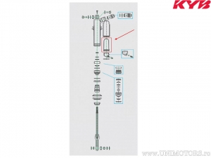 Μεμβράνη τηλεσκοπικού πίσω 46x88mm - Honda CR 500 R / Kawasaki KX 500 E / Suzuki RM 250 / Yamaha YFZ 450