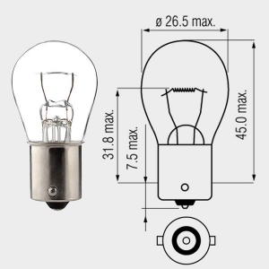 Μοτοπρο - Κανονικός μπεκ 6V - 21W BA15S