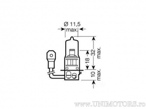 Μπεκ H3 PK22s TRUCKSTAR PRO 24V 70W - Osram