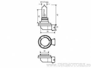 Μπεκ H9 PGJ19-5 12V 65W - Osram