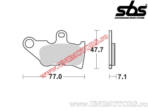 Μπροστινά τακάκια φρένων - SBS 165HF (κεραμικά) - (SBS)