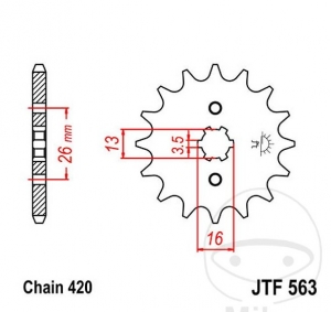 Μπροστινός πίνακας JTF563.13 (βήμα 420) - Yamaha FS1 50 / FS1 50 DX / RD 50 / DX / M / MX / 80 MX / RX 80 S