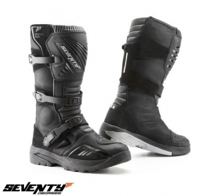 Μπότες μοτοσικλέτας Adventure (Touring) Unisex μοντέλο Seventy SD-BA4 χρώμα: μαύρο - Μαύρ