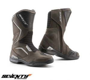 Μπότες μοτοσικλέτας Touring Unisex μοντέλο Seventy SD-BT2 χρώμα: καφέ - Καφέ, 37