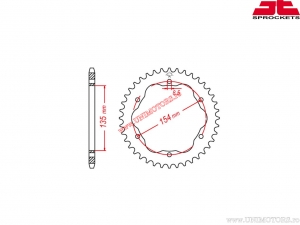Πίνακας πίσω αλουμινίου Ducati 1098 / 1198 / Streetfighter 1100 (αλυσίδα 520) - JTA 762 - JT