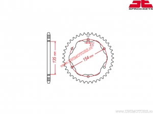 Πίνακας πίσω αλουμινίου Ducati 1098 / 1198 / Streetfighter 1100 (αλυσίδα 525) - JTA 761 - JT