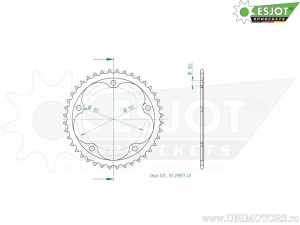 Πίνακας πίσω Esjot μαύρος - 40 δόντια (βήμα 525) - MV Agusta Brutale 1000 RR ABS - Euro4 - Euro5 / 10