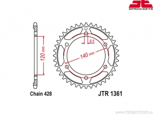 Πίνακας πίσω Honda XLR 250 R ('89-'94 / Ιαπωνία) - JTR 1361 - JT