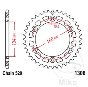 Πίνακας πίσω JMT1308.48 (βήμα 520) - Honda CBR 1000 RR-R Fireblade SP ABS / CBR 1000 RRS Fireblade Edition - JM