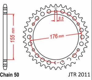 Πίνακας πίσω JTR2011.43 (βήμα 530) - Triumph Sprint 955 RS Τελευταία Έκδοση Μονόβραχος �