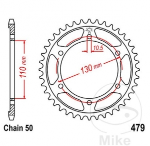 Πίνακας πίσω JTR479.41 (βήμα 530) - Suzuki GSX-R 1000 / 1000 A 30η επέτειος ABS / 1000 A ABS / 1000 A UF