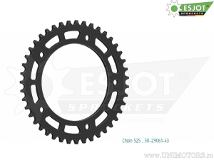 Πίσω γρανάζι μαύρο 43Z δόντια (βήμα 525) - Indian FTR 1200 A2 ABS - ABS - R Carbon ABS - R Race Replic