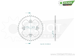 Πίσω γρανάζι Esjot μαύρο - 40 δόντια (βήμα 520) - CAN-AM DS 450 - X International - X-mx - X-mx Intern