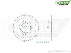 Πίσω γρανάζι Esjot μαύρο - 42 δόντια (βήμα 420) - Yamaha FS 80 SE / LB-2M 50 Chappy / PW 80 / RD 80 LC