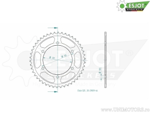Πίσω γρανάζι Esjot μαύρο - 46 δόντια (βήμα 525) - Yamaha TDM 850 H ('91'-96) / TDM 850 ('96-'01) / TDM