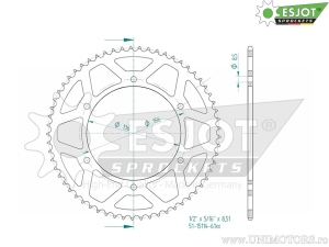Πίσω γρανάζι Esjot μαύρο - 61 δόντια (βήμα 428) - Fantic Caballero 125 Scambler ABS / TL 125 E Perform