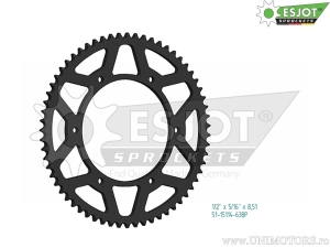 Πίσω πίνακας Esjot μαύρος - 63 δόντια (βήμα 428) - Fantic Caballero 125 Scambler ABS / TL 125 E Perfo