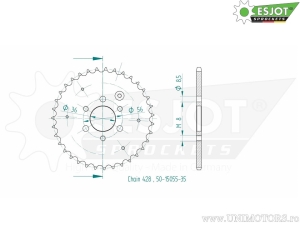Πίσω πηνίο Esjot μαύρο - 35 δόντια (βήμα 428) - Adly/Herchee ATV 50 - VG - VS / Bombardier DS 50 / CPI C