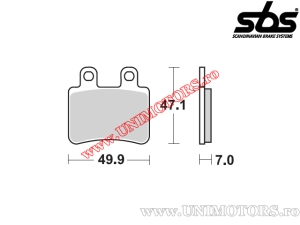 Πίσω τακάκια φρένου - SBS 167CT (τεχνολογία άνθρακα) - (SBS)