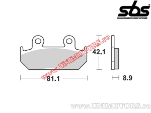 Πίσω τακάκια φρένων - SBS 593HF (κεραμικά) - (SBS)