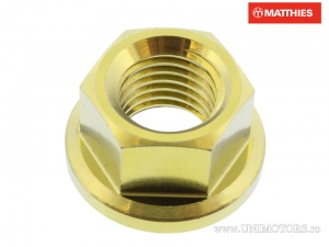 Περικόχλιο πίσω γραναζιού Pro Bolt M10 x 1.25 mm τιτάνιο χρυσό - Daelim Damien 125 / VJ 125 R