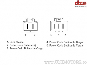Ρελέ φόρτισης - Piaggio Beverly / MP3 / X10 / X7 / BV / Aprilia SRV - DZE