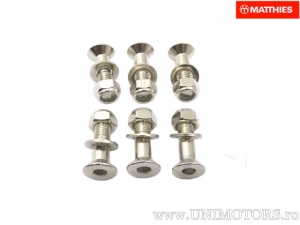 Σετ βίδας πίσω πινιόν 6 τεμαχίων Pro Bolt M8 x 1.25 30 mm γαλβανισμένο - Aprilia MXV 450 /