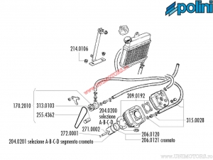 Σετ κυλίνδρου (διάμετρος 46mm / 65cc) - 142.0100 - Peugeot 103 RCX 50 / 103 SPX 50 LC - Polini