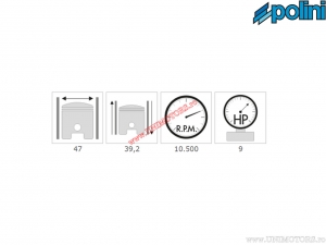 Σετ κυλίνδρου (διάμετρος 47mm / 67,9cc) - 166.0054 - MBK Sorriso 50 / Target 50 / Yamaha CRZ 50 / CT 50 2T 