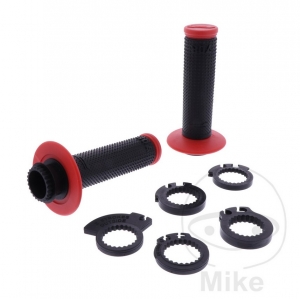 Σετ λαβές τιμονιού 708 μαύρο κόκκινο Progrip D: 22 mm L: 125 mm κλειστές - JM