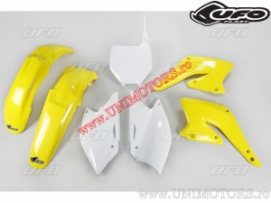 Σετ πλαστικών (λευκό / κίτρινο) - Suzuki RM-Z 250 4T ('04-'06) - UFO