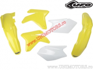Σετ πλαστικών (λευκό / κίτρινο) - Suzuki RM-Z 450 4T ('05-'06) - UFO