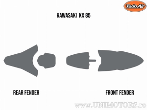 Σετ σφουγγαριού αντικραδασμού ρύπων - Kawasaki KX 85 I C 17/14 ίντσες ('14-'21) / KX 85 II