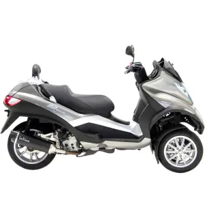Σιγαστήρας Slip-On Μαύρο Ανοξείδωτο Ατσάλι - PIAGGIO MP3 400 LT I.E. ('08-'10) / MP3 500 LT I.E.