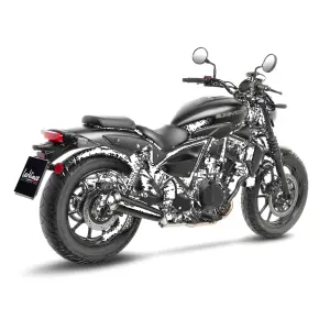 Σιγαστήρας Slip-On LV Classic Racer Μαύρη Έκδοση Ματ Μαύρο - KAWASAKI ELIMINATOR 500 ABS ('24-'25) 