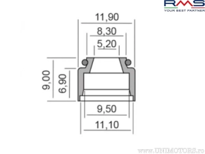 Σφραγίδα βαλβίδας - Aprilia Leonardo 250 / Malaguti Madison 250 / Yamaha SR 125 / X-Max / Majesty 250 / YFM 250-