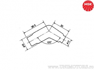 Σωλήνας βουζί VD05EMH - KTM XC Quad 525 ('09-'13) - NGK
