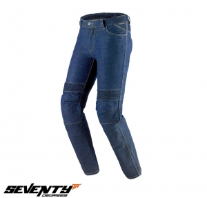 Τζιν μοτοσικλέτας ανδρών μοντέλο Seventy SD-PJ6 τύπος Slim fit χρώμα: μπλε (εισα�