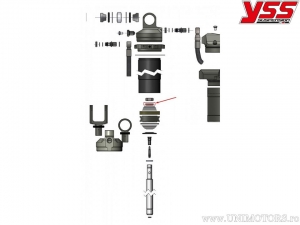 Τηλεσκοπικός άξονας πιστονιού 12x22x2.5mm για σειρές 302 / 362 / 366 / 456 / 506 - YSS