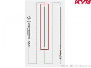 Τηλεσκοπικός σωλήνας πίεσης πιρουνιού - Honda CRF 450 R / Suzuki RM-Z 450 / Yamaha WR 450 F / 