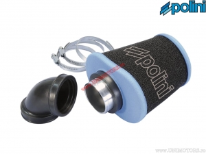 Φίλτρο αέρα (145mm / 145mm / 48mm, γωνία 90° / 55mm, ορθή γωνία) - μαύρο / μπλε - Polini